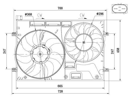 NRF 47928A Fan, engine cooling - 5