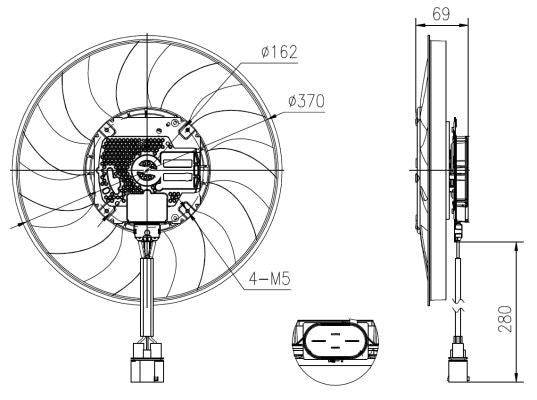 NRF 47930B Fan, engine cooling - 5