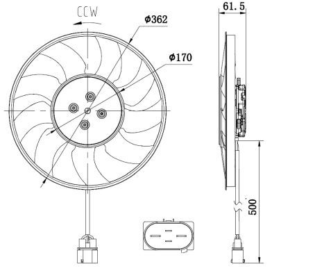 NRF 47931A Fan, engine cooling - 5