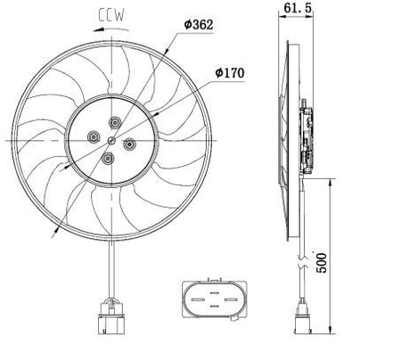 NRF 47931A Fan, engine cooling - 5