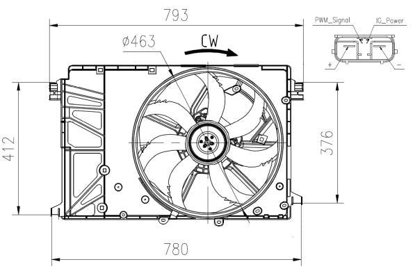 NRF 47932A Fan, engine cooling - 5
