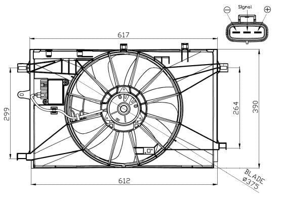 NRF 47937A Fan, engine cooling - 5