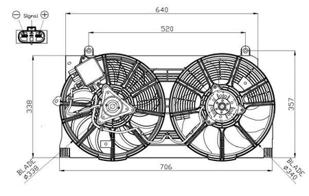 NRF 47940B Fan, engine cooling - 2