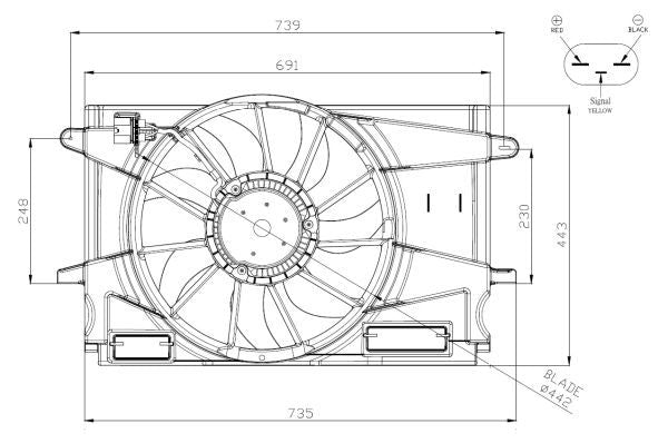 NRF 47947A Fan, engine cooling - 5