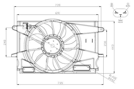 NRF 47947A Fan, engine cooling - 5