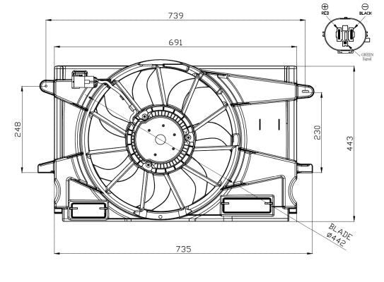 NRF 47951 Fan, engine cooling - 5