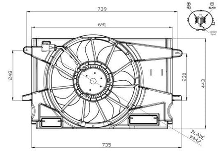 NRF 47951 Fan, engine cooling - 5