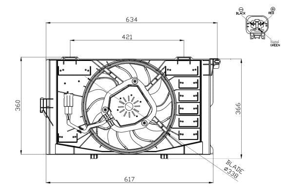 NRF 47952 Fan, engine cooling - 5