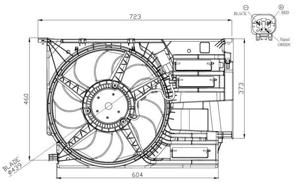 NRF 47954 Fan, engine cooling - 5