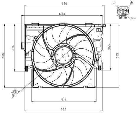 NRF 47956 Fan, engine cooling - 5
