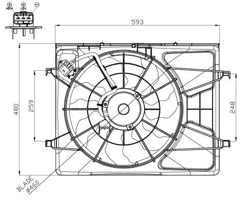 NRF 47958 Fan, engine cooling - 5