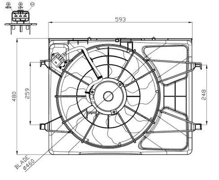 NRF 47958 Fan, engine cooling - 5
