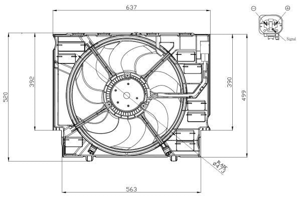 NRF 47960A Fan, engine cooling - 5