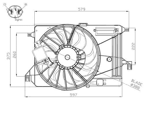 NRF 47964A Fan, engine cooling - 5