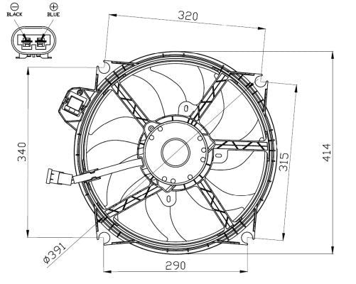NRF 47965A Fan, engine cooling - 5