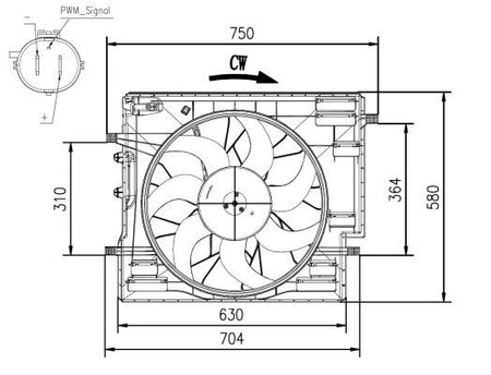 NRF 47967A Fan, engine cooling - 5