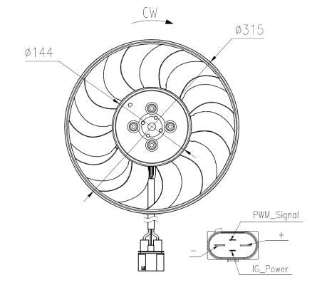 NRF 47970B Fan, engine cooling - 5