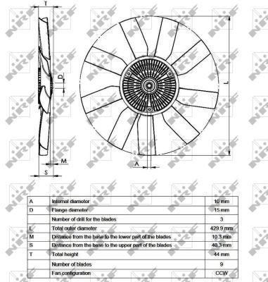 NRF 49543A Clutch, radiator fan - 5