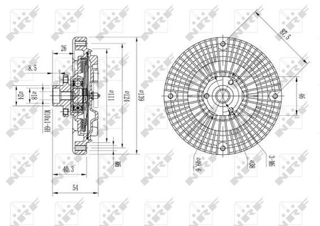 NRF 49566A Clutch, radiator fan - 5