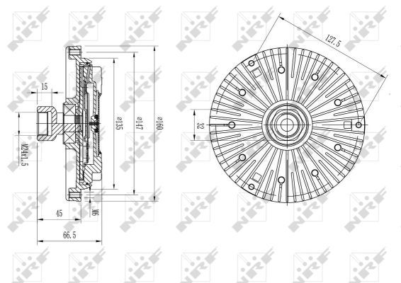 NRF 49582A Clutch, radiator fan - 2