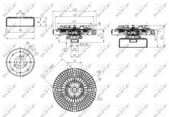 NRF 49584A Clutch, radiator fan - 5