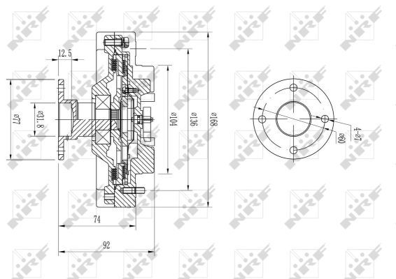 NRF 49585A Clutch, radiator fan - 5