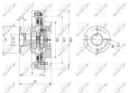 NRF 49585A Clutch, radiator fan - 5