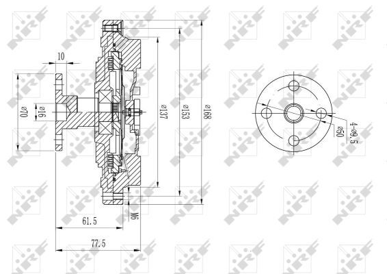 NRF 49586A Clutch, radiator fan - 5