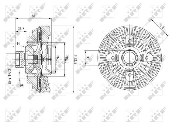 NRF 49600 Clutch, radiator fan - 5