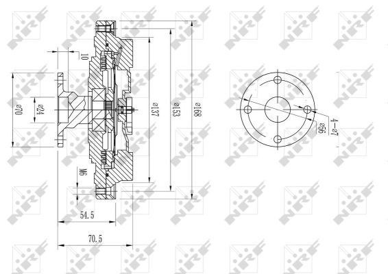 NRF 49608A Clutch, radiator fan - 5