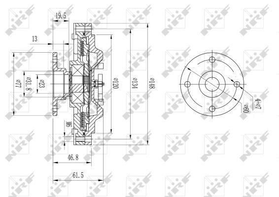NRF 49639A Clutch, radiator fan - 5