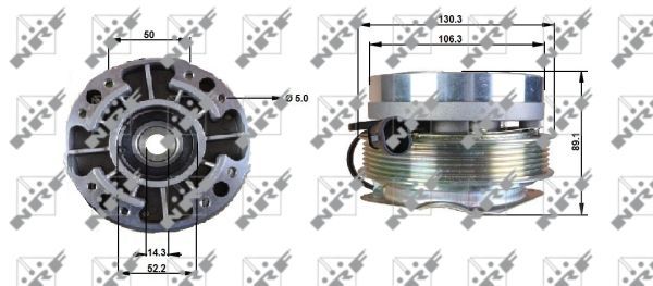 NRF 49701A Clutch, radiator fan - 5