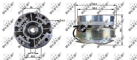 NRF 49701A Clutch, radiator fan - 5