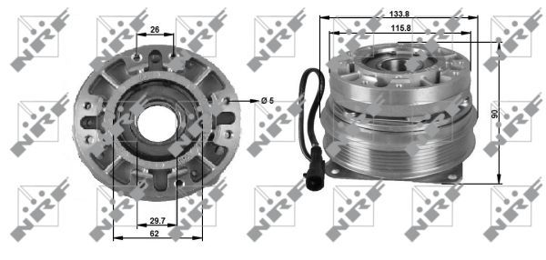 NRF 49702 Clutch, radiator fan - 5