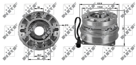 NRF 49702 Clutch, radiator fan - 5