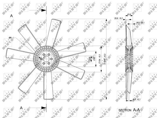 NRF 49809A Fan Wheel, engine cooling - 2