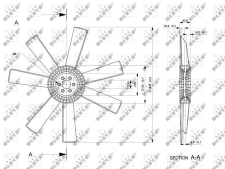 NRF 49809A Fan Wheel, engine cooling - 2