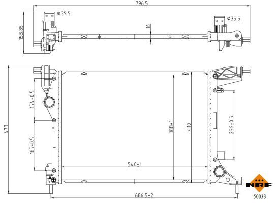 NRF 50033A Radiator, engine cooling - 5