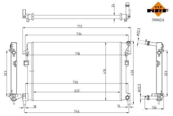 NRF 50042A Radiator, engine cooling - 5
