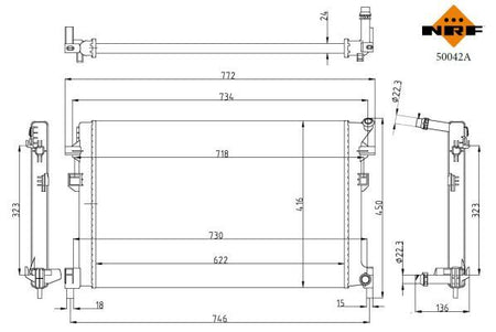 NRF 50042A Radiator, engine cooling - 5