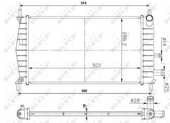 NRF 50131A Radiator, engine cooling - 5