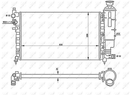 NRF 50428A Radiator, engine cooling - 4