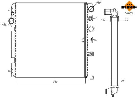 NRF 50447A Radiator, engine cooling - 5