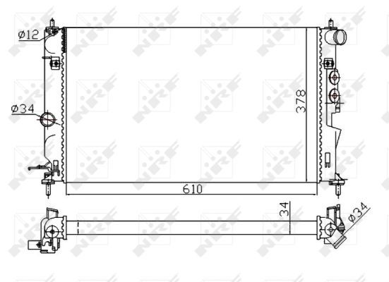 NRF 50563A Radiator, engine cooling - 5