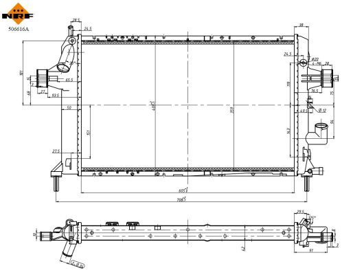 NRF 506616A Radiator, engine cooling - 5