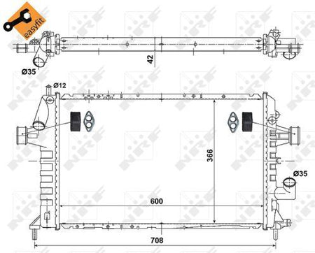 NRF 506616 Radiator, engine cooling - 5