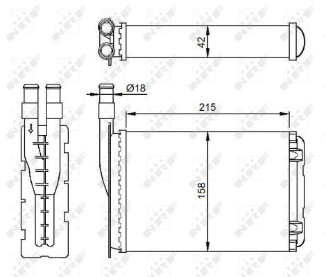 NRF 507339 Heat Exchanger, interior heating - 3