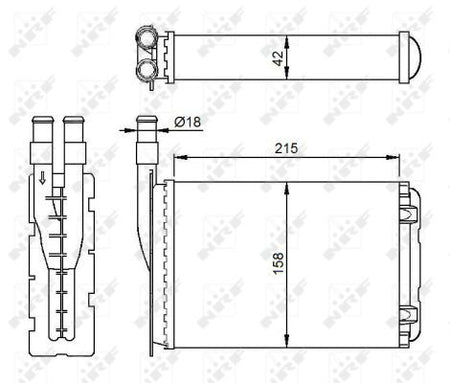 NRF 507339 Heat Exchanger, interior heating - 3