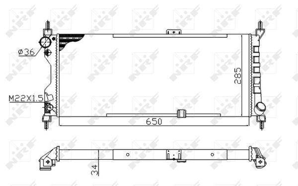 NRF 507522A Radiator, engine cooling - 5