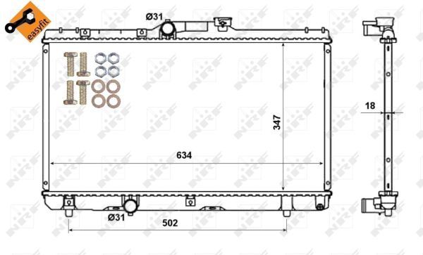 NRF 507594 Radiator, engine cooling - 6